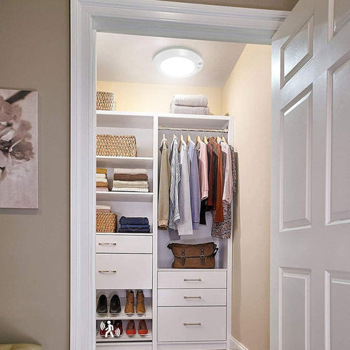 Motion Sensor Battery Operated Lights Indoor LED Closet Lights Battery Powered Motion Detector Stair Lights 210LM 6000K for Laundry Stairwell Hall...