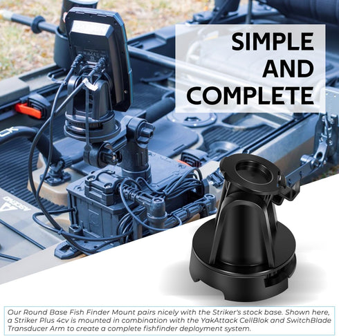 Secure Tilt/Swivel Mount for Garmin Striker 4/Plus 4/4Cv, Kayaking, Ice Fishing, Boating and Stand-Up Paddle Board Accessories, 010-12439-10, Blac...