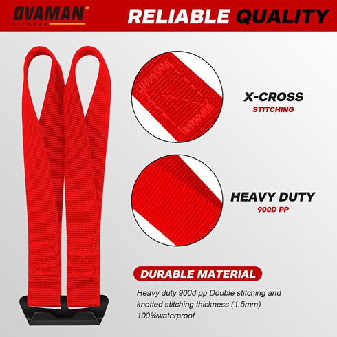 6 Rooftop Cargo Tie Down Hook Straps - Secure Any Car Roof Bag, Roof Rack Cargo Carrier, or Car Top Carrier, No Roof Rack Required, Compatible wit...