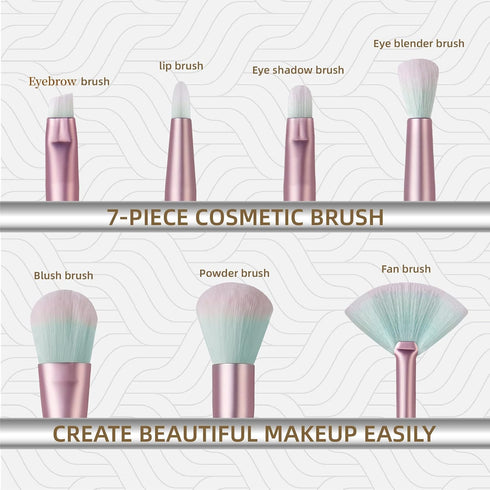 Makeup Brush set Unicorn Elf,Glitter Unicorn Foundation Sparkles Cute Fan Powder Blush Lip Highlight Eye shadow Eyebrow Makeup Brushes Set with Li...
