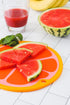 Dexas Citrus Slice Cutting Board/Serving Board 9 inches, Grapefruit...