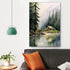 Natural Scenery Wall Art Tree Landscape Painting River Nature Picture Modern Scenery Painting Decor Landscape Canvas Wall Art Natural Mountain Pic...