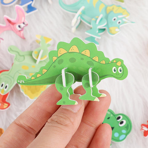 Educational 3D Cartoon Puzzles for Kids,25 Pcs 3D Dinosaur Animal Learning Educational Paper Puzzle Game for DIY Crafts Birthday Party Favor Gifts...