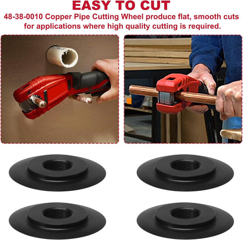 48-38-0010 Copper Pipe Cutting Wheel 4-Pack Fits For Milwaukee 12-volt Copper Tubing Cutter Model 2471...
