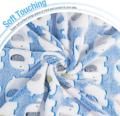 Pet Soft 1 Pack 3 Blankets Pet Blankets for Large Dogs, Fluffy Cats Dogs Blankets for Small Medium & Large Dogs, Cute Print Pet Throw Puppy Blanke...