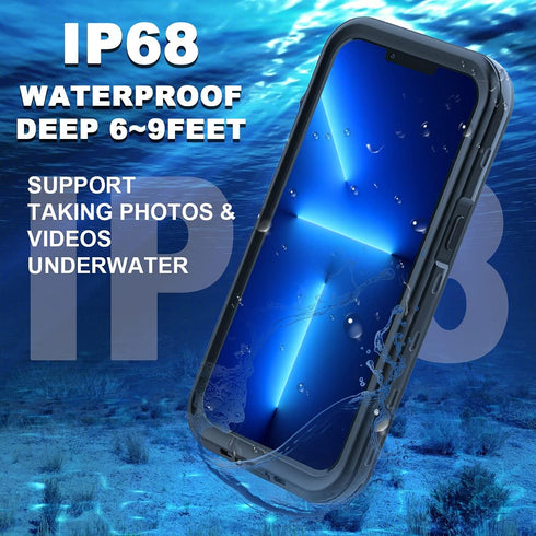 AICase Waterproof Case for iPhone 13 Pro(6.1”) Snowproof, Dustproof and Shockproof, IP68 Certified Full Body Protection Fully Sealed Underwater Pr...