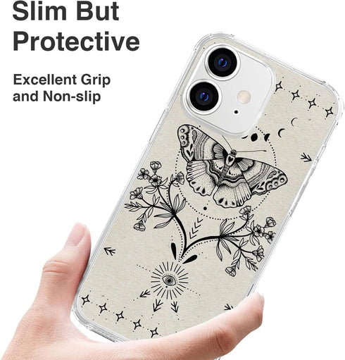 Compatible with iPhone 11 Case - Witchy Moon Stars Mystic Eyes Flexible Silicone Shockproof Clear Case for Men and Women Girls...