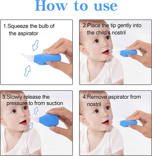 Lamoutor 4Pcs Premium Nasal Aspirator Nose Suction Bulb for Baby...