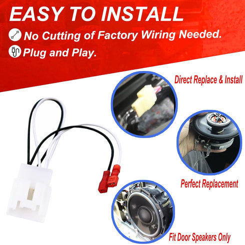 72-5602 Car Replacement Door Speaker Wiring Harness Plug Connector for 2011-2021 Ford F-150 Fusion Escape Focus Bronco Mustang Mondeo MK4 Mazda 2 ...
