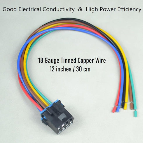 AC Heater Climate Fan Speed Control Connector Wiring Harness for Chevy Silverado 1500 2500 3500 Tahoe 1996-1999, Replace 15306189, PT1346...