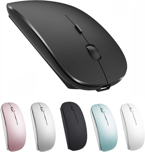 Artusi Wireless Mouse for Laptop Mac iMac MacBook Pro MacBook Air Computer PC Chromebook Windows Rechargeable Wireless Mouse with USB C Adapter (B...