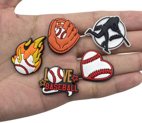 lovinglove Sports Shoe Charms for Clog Shoe Decoration,Baseball Volleyball Softball Soccer Football Basketball Hockey Shoe Charms Accessories Pack...