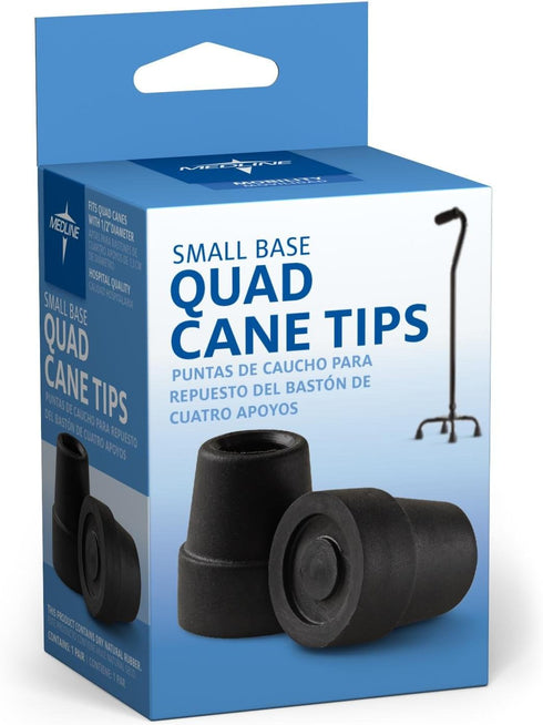 1/2" Tips for Small Base Cane, Black- Box contains 1 pair...