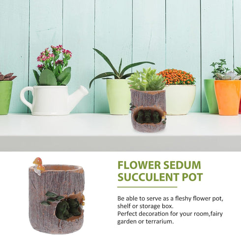 Cute Green Frog Flower Sedum Succulent Pot Planter Bonsai Trough Box Plant Bed Office Desk Home Garden Pot Decor...