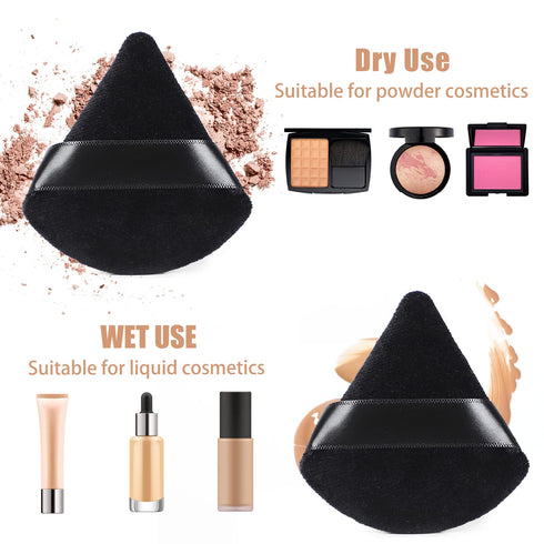Etercycle 7-in-1 Makeup Spatula Korean and Powder Puff Set - Professional Cosmetic Palette with Triangle Puff for Eye Shadow, Eyelashes, Body Loos...