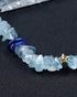 Jewever Aquamarine/Lapis Lazuli Chips Tumbled Stones Anklets Healing Crystals Anklet Bracelets for Women Energy Gemstones March Birthstone Gifts J...