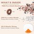 7200pcs Clay Beads Bracelet Making Kit, 10 Neutral Brown Colors 6mm Polymer Heishi Beads for Jewelry Making, Friendship Bracelet Kit with Letter B...