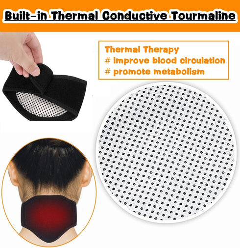 Thermal Magnetic Therapy Neck Relaxer Belt, Neck Warmer Neck Brace Soft Support for Neck Pain Relief, Gifts for Men& Women (No Magnet)...