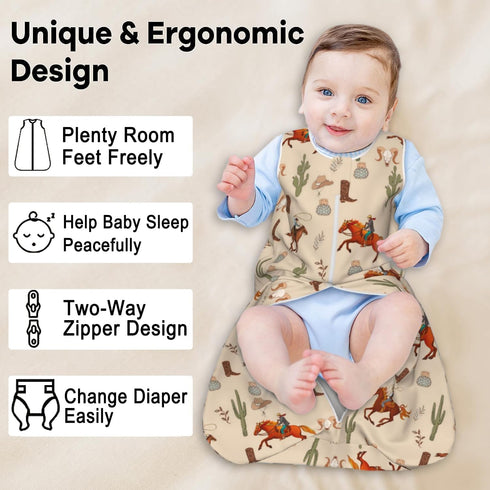 Baby Wearable Blanket Sleeping Bag, Sack, Unisex Baby Stuff, Western, 0-6M...