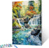 Spring Forest Waterfalls Scenery Paint by Numbers Kits 16x20 inch Canvas DIY Oil Painting for Kids, Students, Adults Beginner with Brushes and Acr...