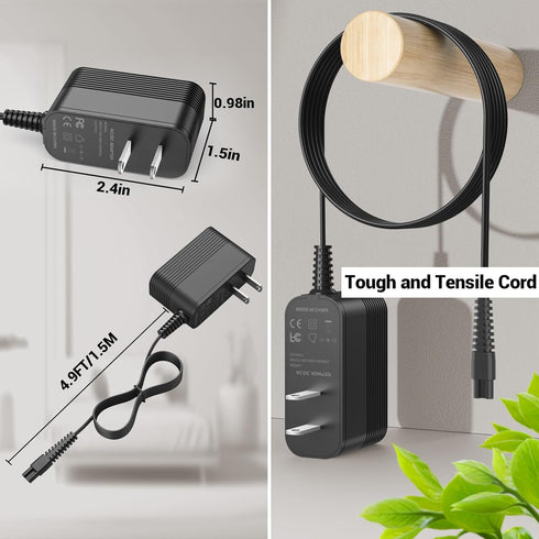 9V Power Supply for Labigo Electric Spin Scrubber LA1 Pro Charger for Voweek Electric Spin Scrubber AC Adapter Compatible with Voweek VWS211 SP02 ...