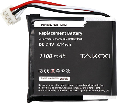 Replacement Battery for Standard Horizon HX150 FNB-124LI 1100mAh/7.4V...