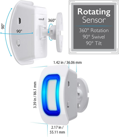 Fosmon WaveLink 51054HOM Add-On Door Motion Sensor Unit (No Receiver) - White...