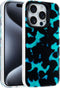 Compatible with iPhone 13/14/15 Case, Blue Leopard Print for Girl Women Men, TPU Bumper Clear Phone Case Cover Designed for iPhone 13/14/15 6.1 In...