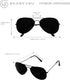 ShadyVEU Smoke Lens Pilot Sunglasses Retro UV400 Classic Metal Frame Shades...