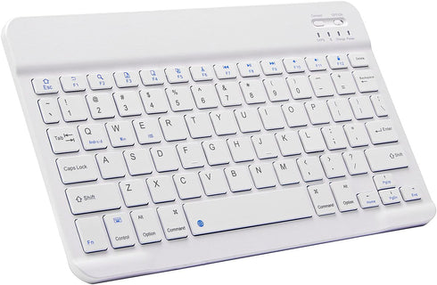 Ultra-Slim Bluetooth Keyboard Portable Mini Wireless Keyboard Rechargeable for Apple iPad iPhone Samsung Tablet Phone Smartphone iOS Android Windo...