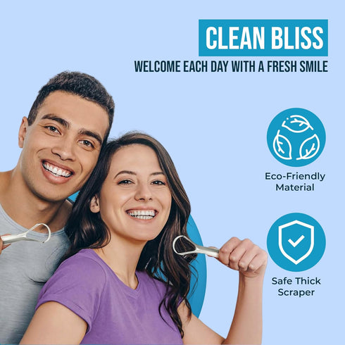 Tongue Cleaner,Tongue Scraper Cure Bad Breath,Tongue Cleaners Stainless Steel,Tongue Scrapers for Adults & Kids Fresher Breath in Seconds by AARAM...