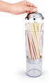 New Star Foodservice 26641 Stainless Steel Straw Dispenser, 3.5-Inch by 10.6-Inch, Clear...