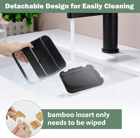 Toothbrush Holders Bathroom Countertop Organizer- Bamboo Electric Tooth Brushing Holder 6 Slots Toothbrush Caddy for Counter Organization Kids Fam...