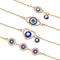 4 Pack Evil Eye Bracelets Pack for Women 14K Gold Plated Blue Evil Eye String Protection Bracelet Aesthetic Jewelry...