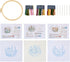 Magibeads 3 Sets Flower Leaf Water Soluble Embroidery Starter Kit Cross Stitch Patterns Crochet Kit with Embroidery Thread Fabric Instruction Knit...