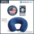 Adult Cozy Soft Microfiber Neck Pillow for Travel – Compact, Machine Washable - Perfect for Airplane, Car, or Home Use - Filled and Finished in th...