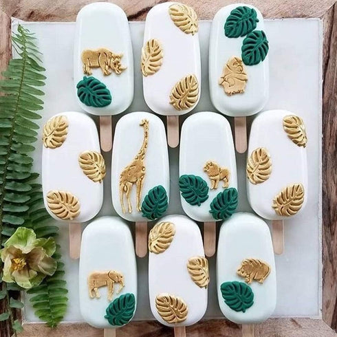 JeVenis Set of 5 Jungle Safari Animal Cake Mold Jungle Safari Animal Cupcake Decoration Jungle Animals Cookie Cutters Jungle Safari Animal Cake De...