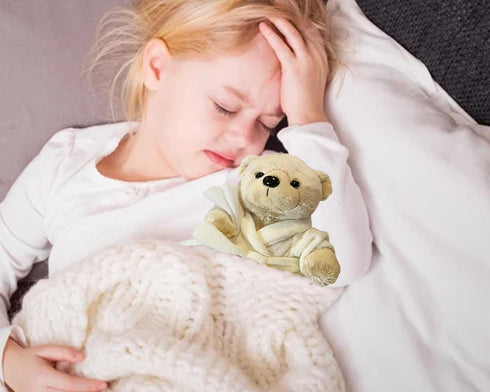 Get Well Soon Bear in Cream Robe with Blanket Soft Plush Bear Get Well Soon Gifts for Women, Men, Kids, Girls and Boys Feel Better Gifts...