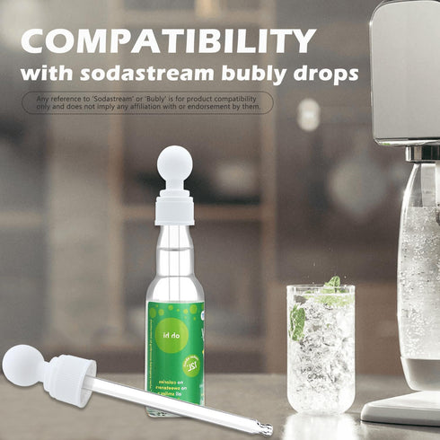 Glass Dropper Pipettes Compatible with Bubbly Drops SodaStream Dropper Bubly Drops SodaStream Flavors for Soda Stream Accessories (4 Pack)...
