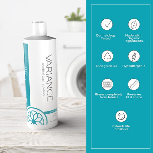 Variance by Forever New – Medical Wash Solution, Fragrance Free, 16 Fl Oz – Advanced Liquid Laundry Detergent for Compression Sportswear and Socks...