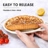 Silicone Pie Pan Non-Stick, 9 Inch Tart Pan Easy Release, Pie Dish with Handle, Quiche Baking Dish With Ruffled Edge for Microwave, Dishwasher, an...