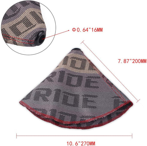 soonbuy Car Gear Shift Collars Interior Accessories Racing Shifter Boot Cover Bride Hyper Fabric Universal Manual Gear Shift Knob Black...