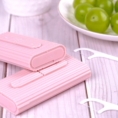 Pink Dental Floss, 2 Pack 10 Count and 50 PCS/Box, Total Package of 70 Picks Adult Floss in Set Meal. The Perfect Portable Flossing Travel Set for...
