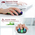 HOTLIFE Bluetooth Wireless Mouse, LED Rechargeable Slient Mouse with Dual Modes (Bluetooth 5.1+ USB C) 2.4GHz Computer Wireless Mouse for Laptop, ...