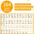 264 PCS Bulletin Board Letters Set, Bulletin Board Letters Numbers Punctuation Symbol Alphabet Cutouts Printed with Hive Bee Honey Sunflower for S...