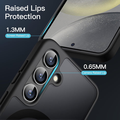 JETech Magnetic Case for Samsung Galaxy S24 5G, Compatible with MagSafe, Translucent Matte Back Shockproof Phone Cover (Black)......