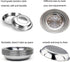 Stainless Steel Cat Bowls, Cat Food Bowls Shallow Wide Cat Bowl Relief Whisker Fatigue Cat Food Water Bowl with Non-Slip Placemats for Cat Small D...