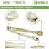 Mini Serving Tongs 5 Inches Appetizer Tongs, Set of 4 (Gold)...