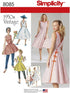 Simplicity 8085 1950's Vintage Fashion Women's Wrap Dress Sewing Patterns, Sizes 14-22...