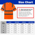 Hi Vis Safety Shirts for Men, Reflective Work Shirts with Sewing Process Reflective Tapes, Class 3 High Visibility Shirts for Men with Pocket, Ora...